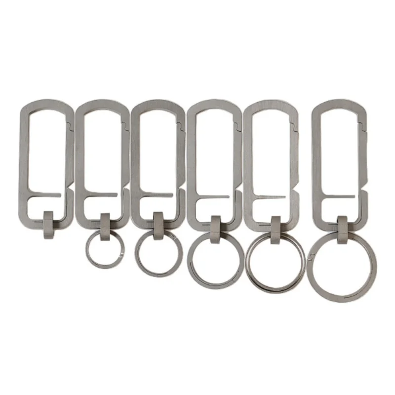 

Outdoor EDC Titanium Alloy Carabiner Snap Spring Clips Hook Camping Hiking Survival Keychain Outdoor Spring Clips Hooks