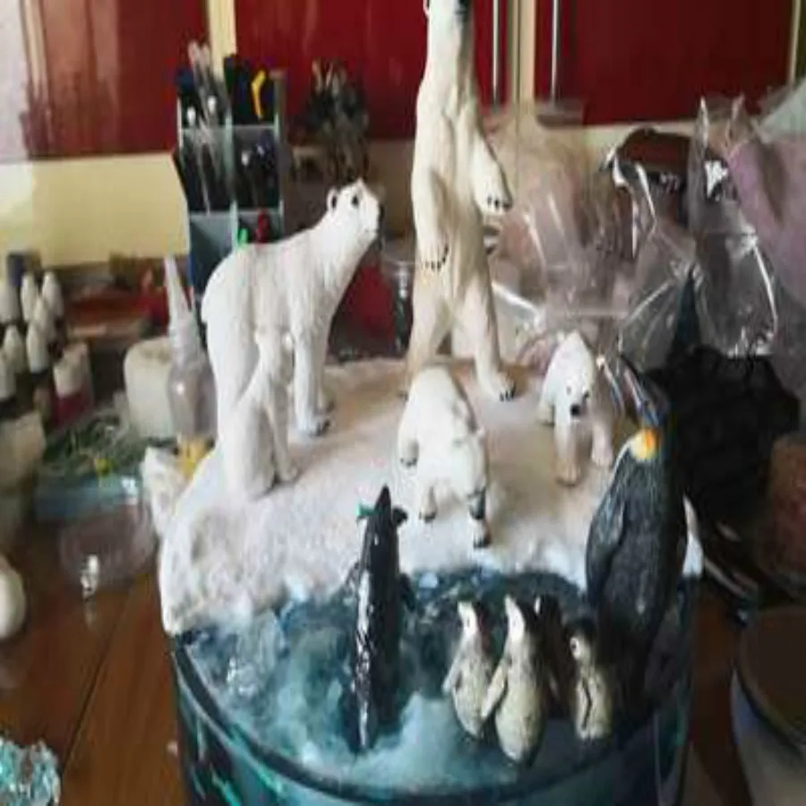 snow model train layout (4)