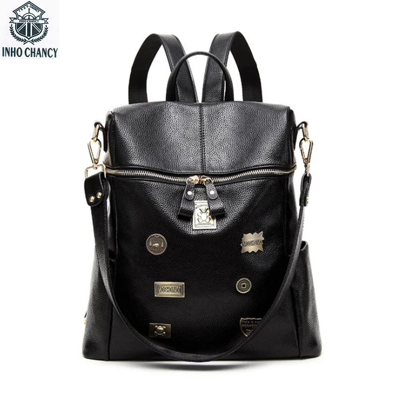 

INHO CHANCY Fashion Women Backpack PU Leather Small Backpacks School Bag for Adolescent Girls Feminina Bolsas Mochilas