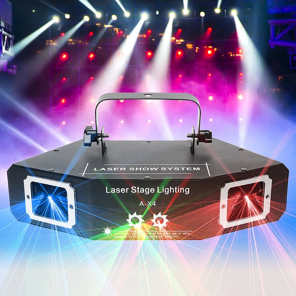 

Free shipping RGB 3 in 1 full color dynamic amimation laser stage effect light beam spot DMX control for disco dj lighting