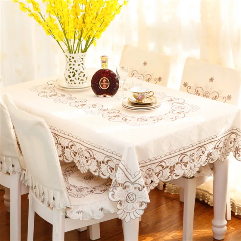 PanlongHome High-end European Embroidery Tablecloth Oval Rectangular Table Cloth Chair Cover Table Flag Tea Tablecloths PanlongHome High-end European Embroidery Tablecloth Oval Rectangular Table Cloth Chair Cover Table Flag Tea Tablecloths