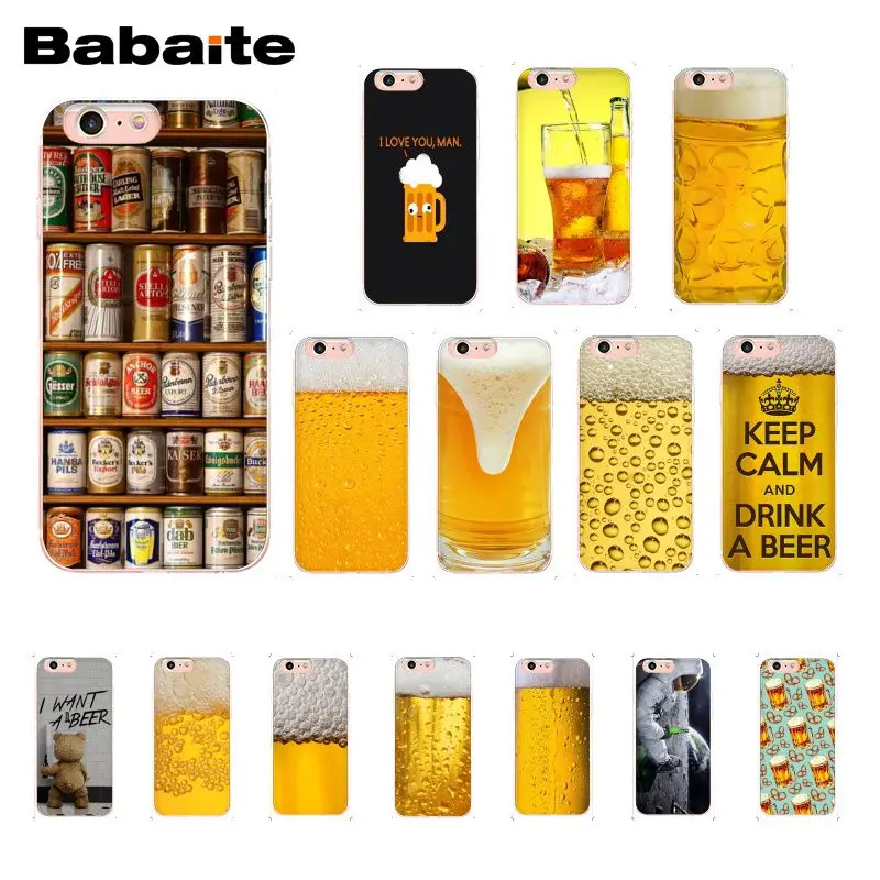 Babaite World Beers Alcohol Summer Bubble Black Soft Shell Phone Case