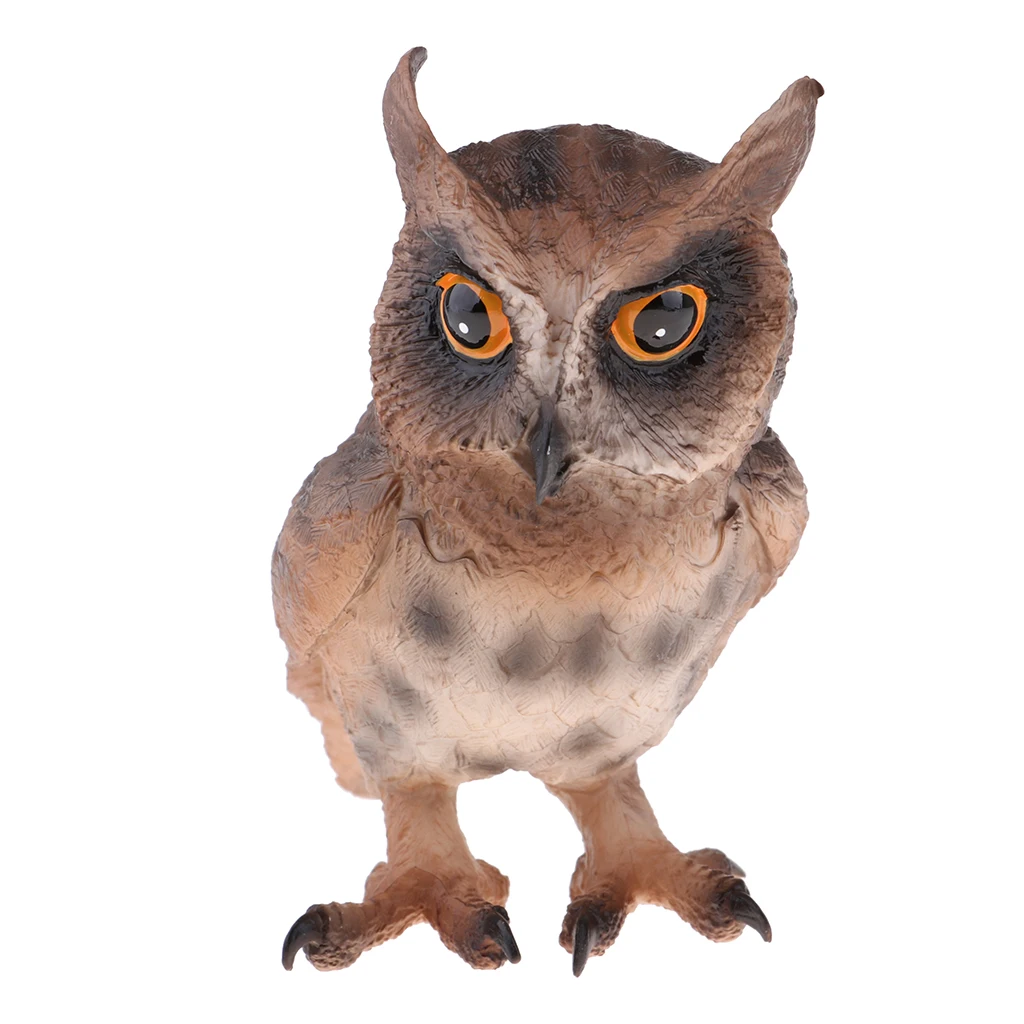 Figurines and Statues Owl Bird Ornaments Realistic for Home Lawn Garden Patio Decorative