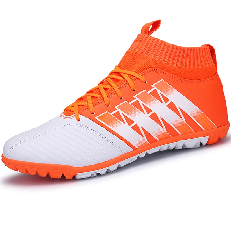 Ceny Duzi chłopcy buty piłkarskie wysokie góry korki halowe dzieci trampki kostki buty piłkarskie Zapatillas dzieci chłopiec trenerzy buty