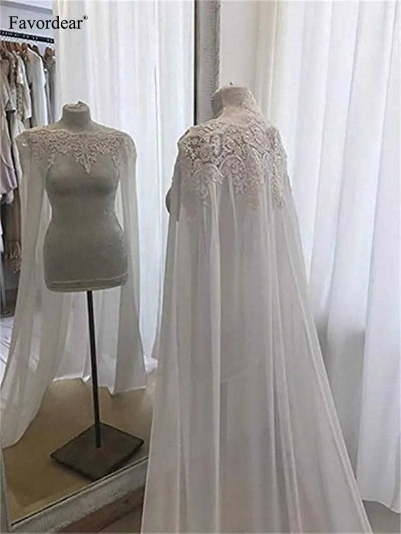 

Sapphire Bridal Women's Elegant 3m Long Train Wedding Cape Cloak Applique Bridal Shawl Wrap Scarf Capes