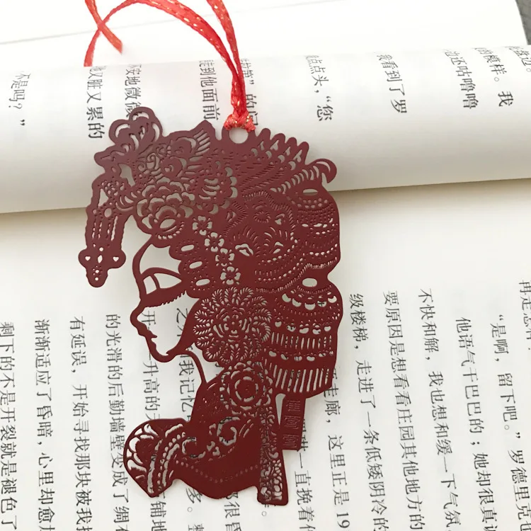 4 шт./партия Китайский традиционный классический элементы Пекинской Оперы Маски для лица металлическая Закладка сувенирный подарок