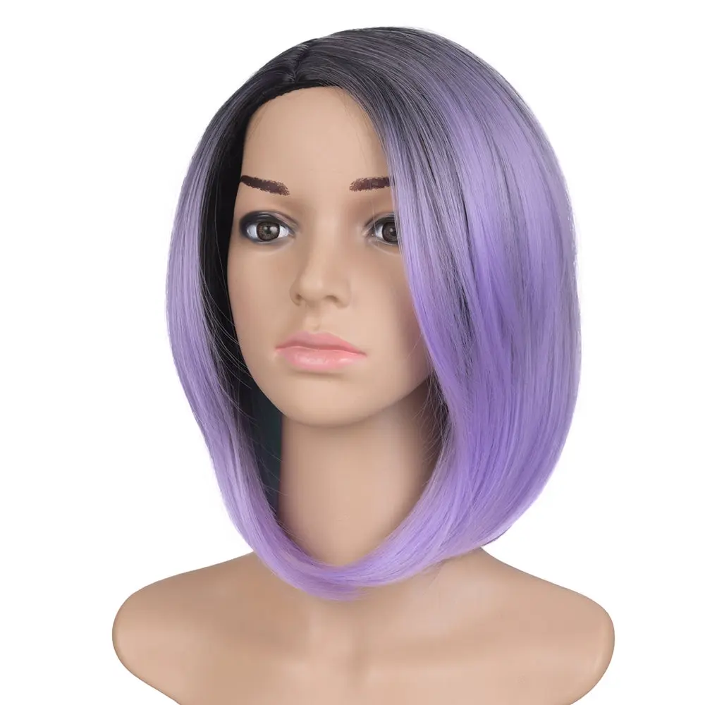Feilimei African American Bob Wig 10inch 160g Synthetic Short