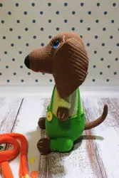 Крючком игрушки амигуруми собаки для маленького мальчика и девочки Номер модели: b0144