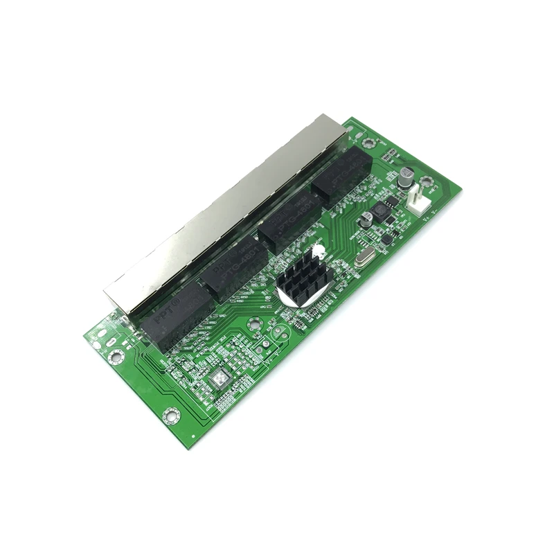 OEM PBC 8 портов гигабитный Ethernet коммутатор met pin way header 10/100/1000M hub 8way power Pcb board schroef