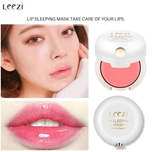 Leezi крем для ухода за губами ночная маска для губ 12 г увлажняющий и питающий крем-основа с бесплатной кистью для губ Желейный блеск для губ MA021