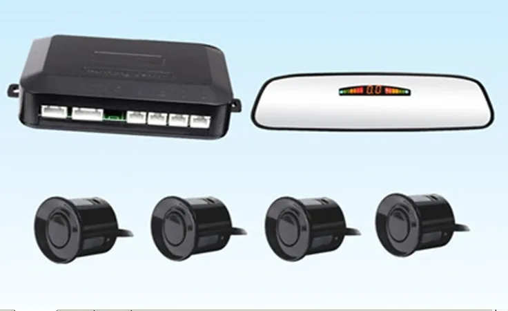 

Mirror Parking Reverse Backup Radar System with Display+4 Sensors various colors China post air mail free shipping
