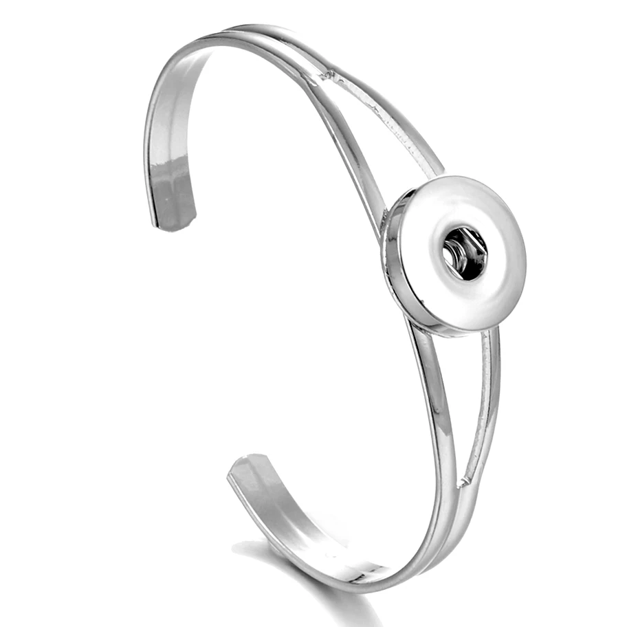 

Gold Silver 2 Colors 2018 Selling Sterling Jewelry One Direction Bracelets For Metal 18mm Snap Button Bracelet
