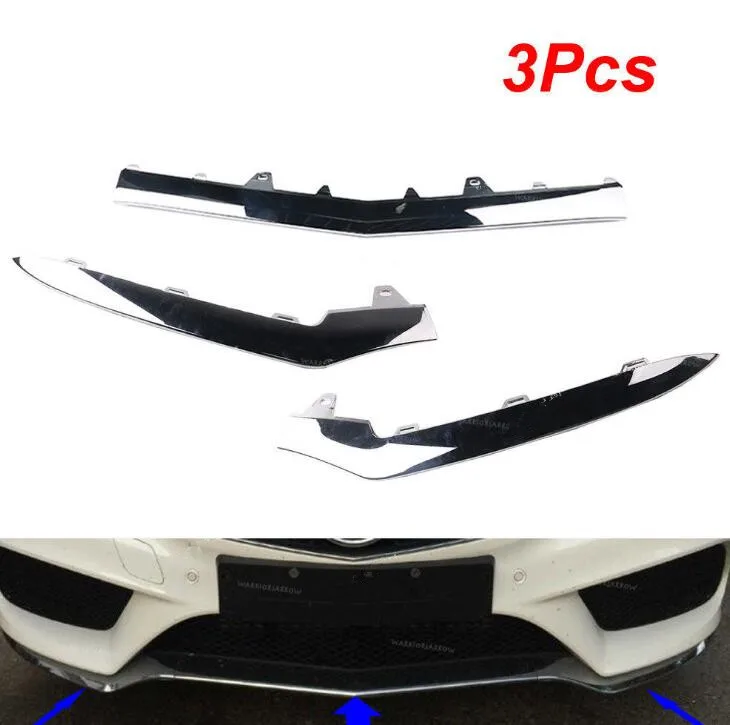 

1 set Front Bumper left and right and middle Side lower Chrome Trim Molding for Mercedes W207 E350 E400 2078850974 2014-2017