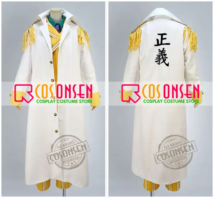 Cosplayonsenワンピース海兵提督ボルサリーノ提督黄制服コスプレ衣装すべてのサイズカスタム Cosplay Costume Uniform Cosplaycosplay Uniform Aliexpress