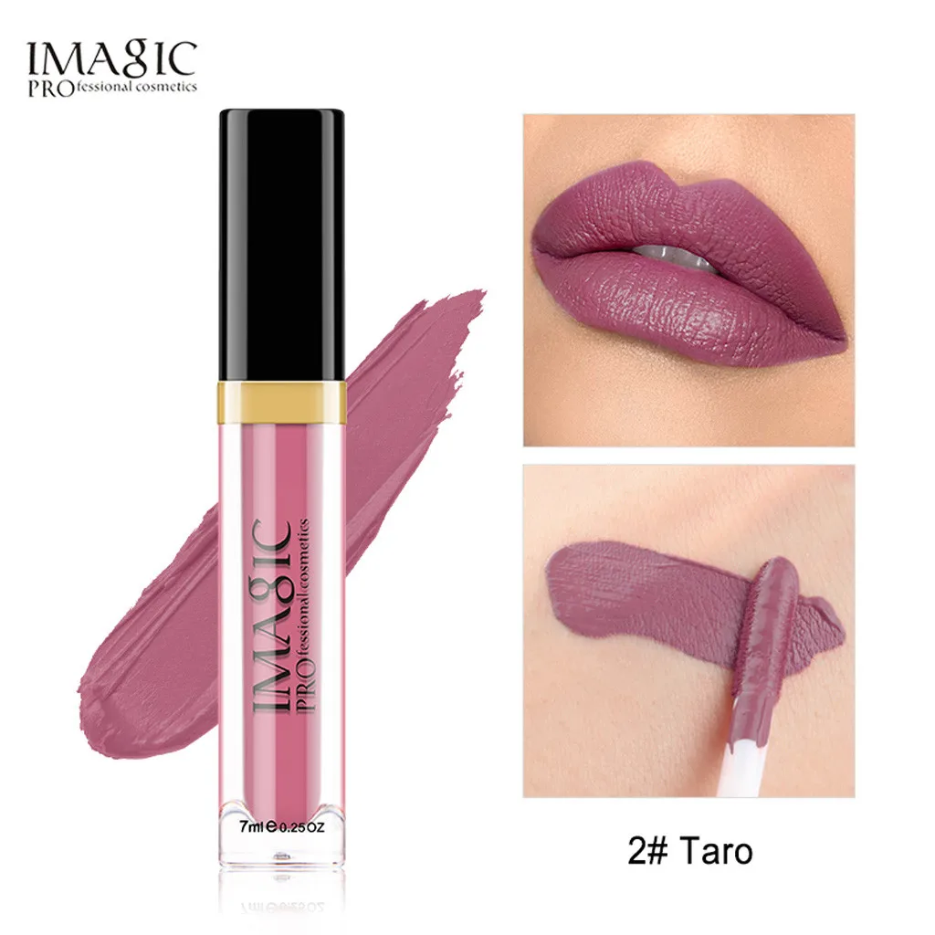 

IMAGIC Lip Gloss Liquid Moisturizer Velvet Metal Lipstick Cosmetic Beauty Makeup Long-lasting Waterproof Women Lip Gloss May22