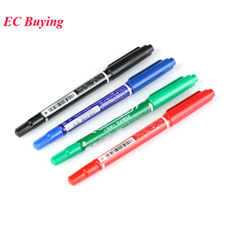 

2pcs CCL Anti-etching PCB Circuit Board Ink Marker Double Pen Red Black Blue Green Color For DIY PCB Printed Circuit Diagram