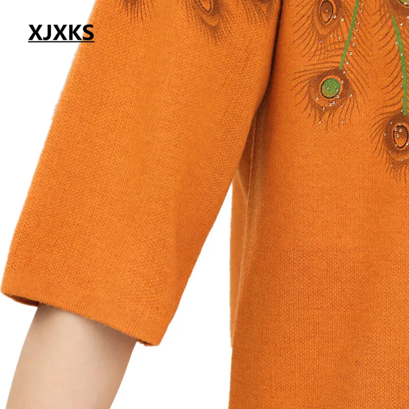 Moitié Femmes Manteaux Orange rouge Seul Bouton rose Belle Bleu Plus Manches De Taille Vêtements Manteau Imprimer La Laine Xjxks marine Fleurs Mélanges Mère Lâche dEq1Ad