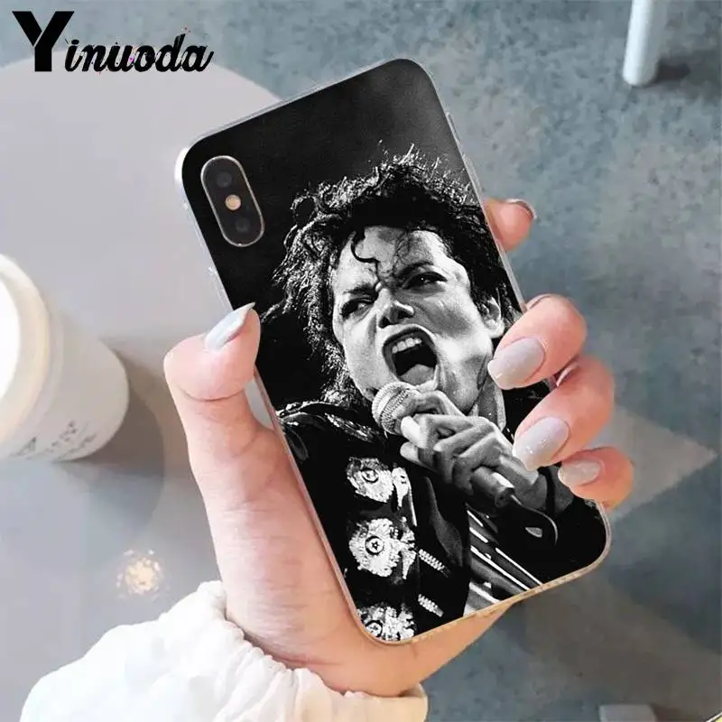 Yinuoda Майкл Джексон мягкий чехол для телефона iPhone 8 7 6 6S Plus X XSMAX 5 5S SE XR 10 Fundas Capa 11 11pro 11promax - Цвет: A8