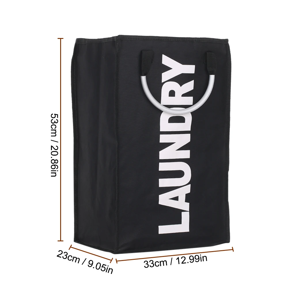 Практичная складная сумка для стирки корзина для белья и грязной одежды прочная сумка для хранения с ручкой из сплава-серый