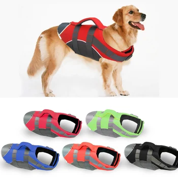 

Large Pet Dog Life Jacket Clothes Labrador Golden Retriever Dog Surfing Swim Vest Clothes Swimwear Costume Pet Supplier