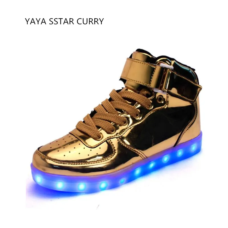 2017 new high to help light shoes gold and silver LED