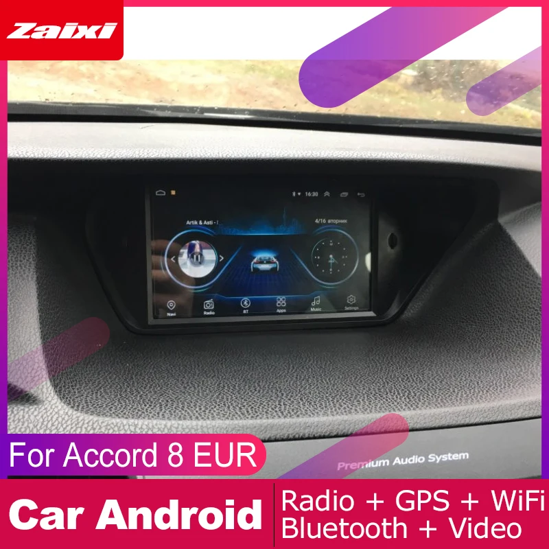 ZaiXi автомобильный Android мультимедиа для Honda Accord 8 EUR 2008~ 2013 gps навигация Android Авто Carplay радио Зеркало Ссылка радио WiFi