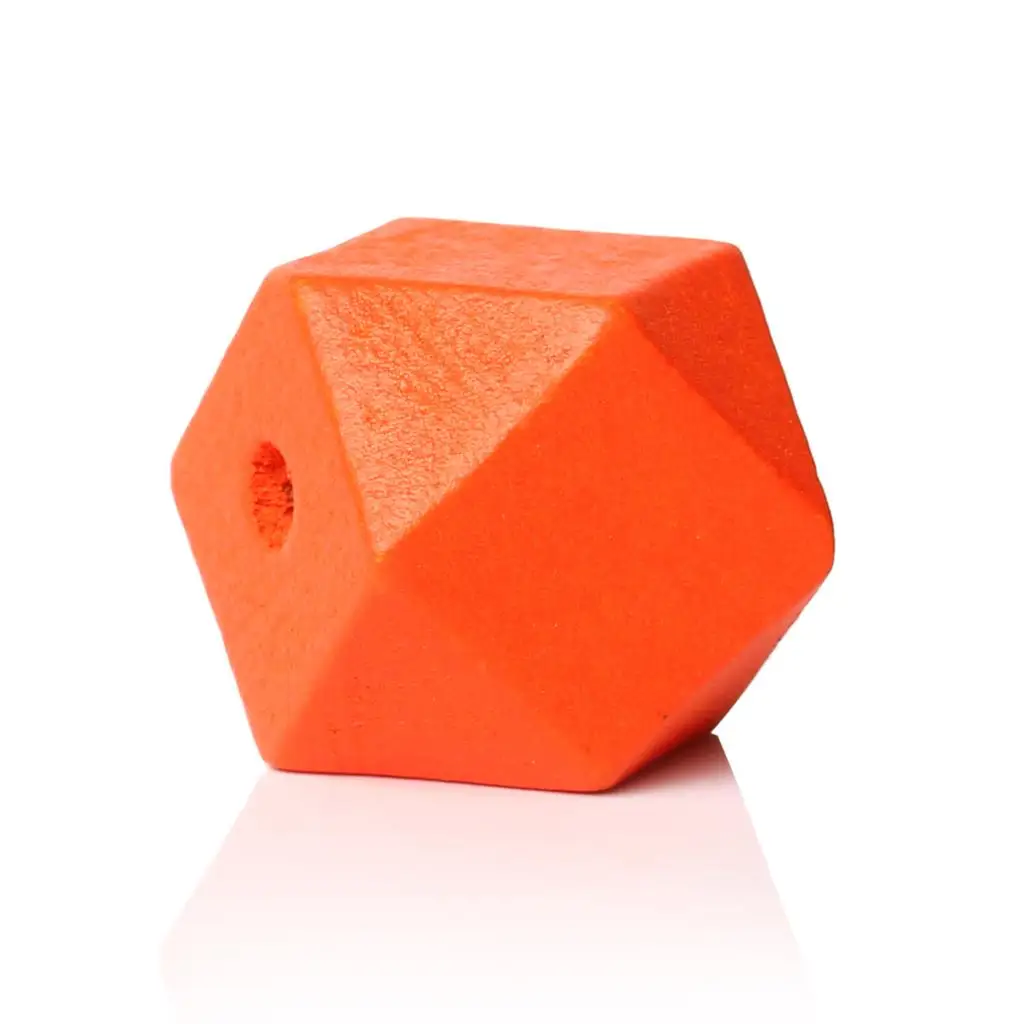 

DoreenBeads Wood Spacer Beads Polygon Orange About 20mm( 6/8") x 20mm( 6/8"), Hole: Approx 3.7mm-4.2mm, 4 PCs