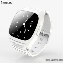Symrun Drahtlose Bluetooth M26 Smart Armbanduhr Sync Telefon Kamerad Für Ios Android Iphone Gummi Smartwatch Billig
