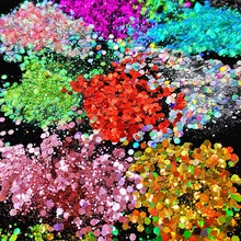 50 г Смешанные 1/2/3 мм размер блестящий порошок, блестящие хлопья для прессформу эпоксидной смолы, гель для ногтей пайетки порошок плоской задней стороной для украшения ногтей