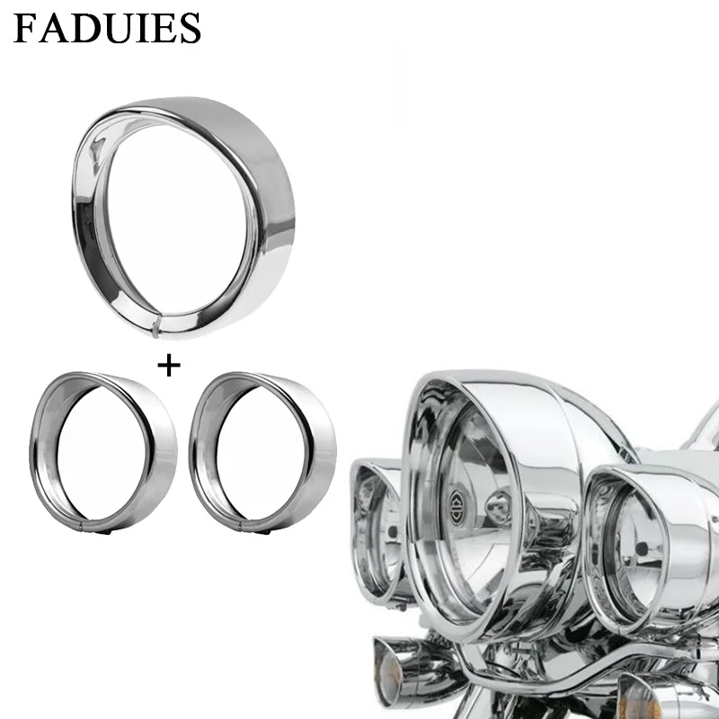 7Inch Blackchrome Headlight Headlamp Trim Ring 45 Inch Fog Light For Harley Touring Road King Electra Glide huismerk kopen in de aanbieding 7Inch Blackchrome Headlight Headlamp Trim Ring 45 Inch Fog Light For Harley Touring Road King Electra Glide huismerk kopen in de aanbieding