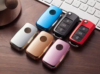 

Car TPU Key Cover Holder Shell Pocket For VW Golf 6 MK7 Passat GTI Touran For Skoda Octavia A7 A5 Rapid Kodiaq Seat Cuptra Combi