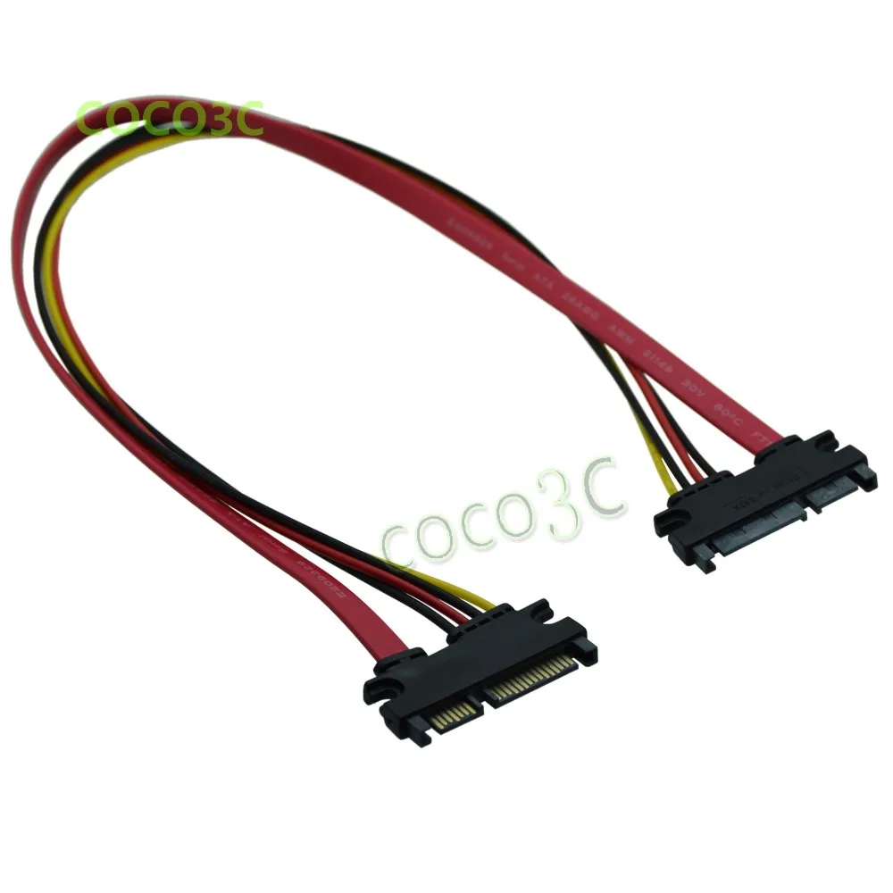 50CM 2.5 SATA 3.0 SSD Male to Male Port Cable 7 + 15 Pin SATA 6Gbs Drive Cable (3)