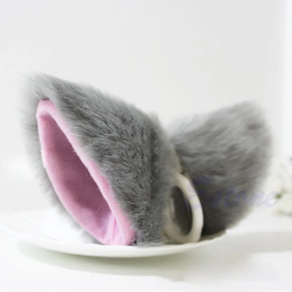 GOHAND Cosplay Party Cat Fox Long Fur Ears Neko Costume Hair Clip Halloween -Zentai shop online