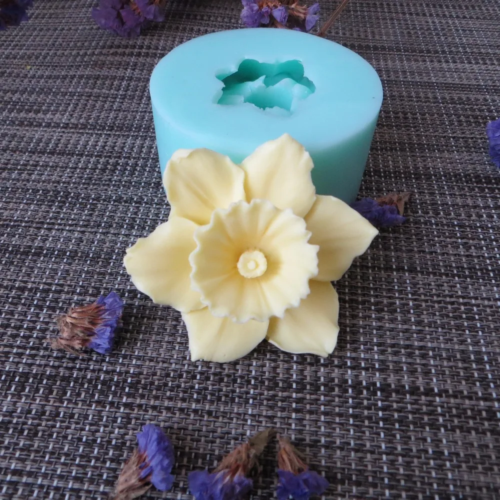 PRZY HC0089 Силикагель 3D формы цветы силиконовые формы для мыла цветок свеча Арома формы для мыла формы для изготовления полимерные глиняные формы