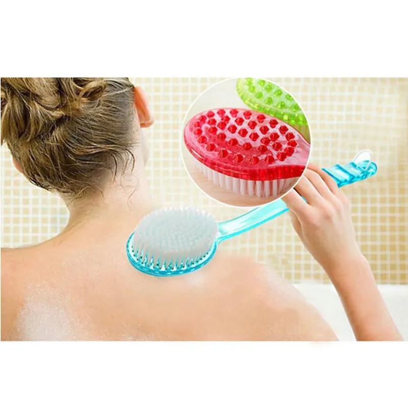Long Handle Bath Brush Massager Brush Scrub Skin Care Shower Exfoliation Brush Reach Feet Bathroom Products Bathroom Accessories