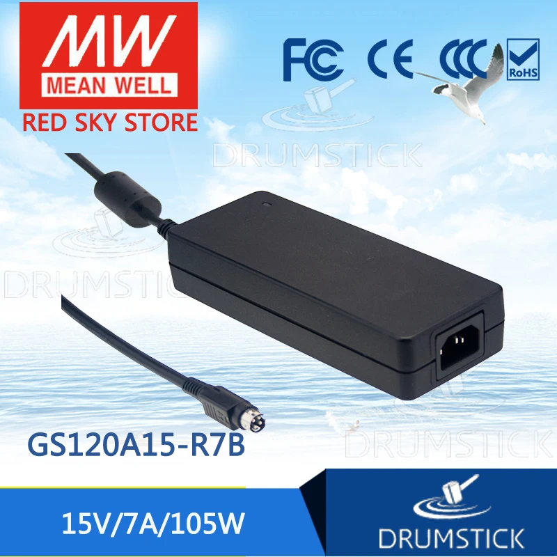 

MEAN WELL GS120A15-R7B 15V 7A meanwell GS120A 15V 105W AC-DC Industrial Adaptor