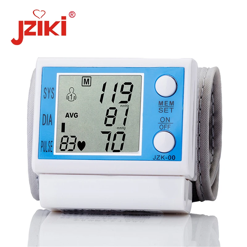 

JZIKI Digital pulse wrist bp Blood Pressure Monitors meters tonometer pulsometro sphygmomanometer cuff health care monitors