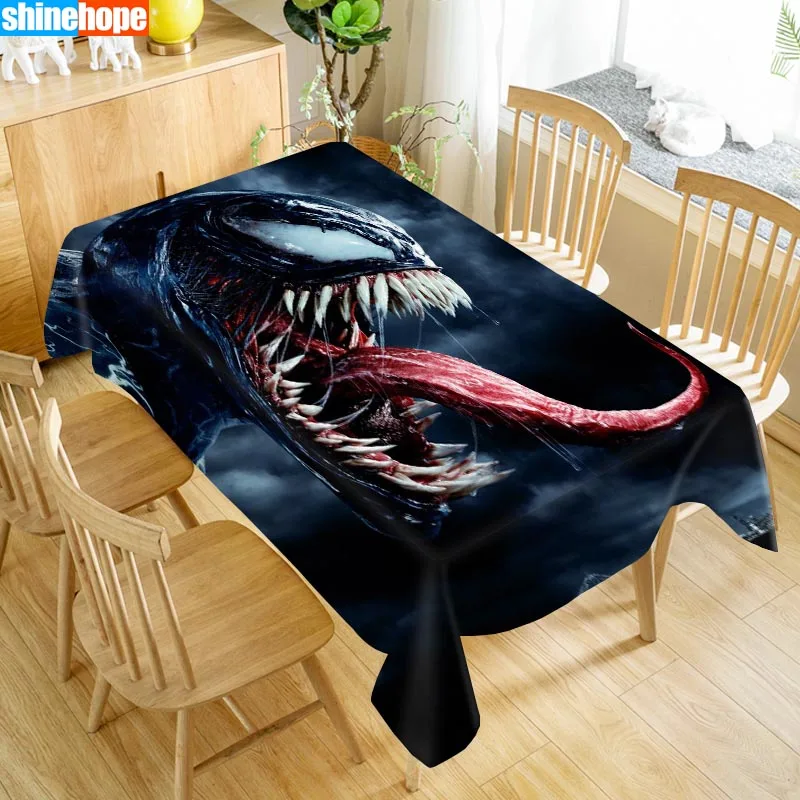 

Venom Table Cloth Oxford Print Waterproof Oilproof Home Rectangular Party Table Cover 100X140cm/140X250cm