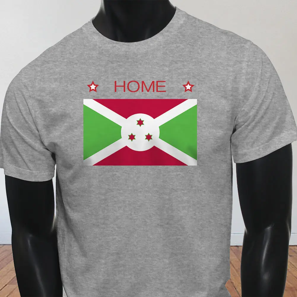 

Tshirt Homme 2019 New Casual Short-Sleeved Men Burundi Home Proud man Casual T-Shirt