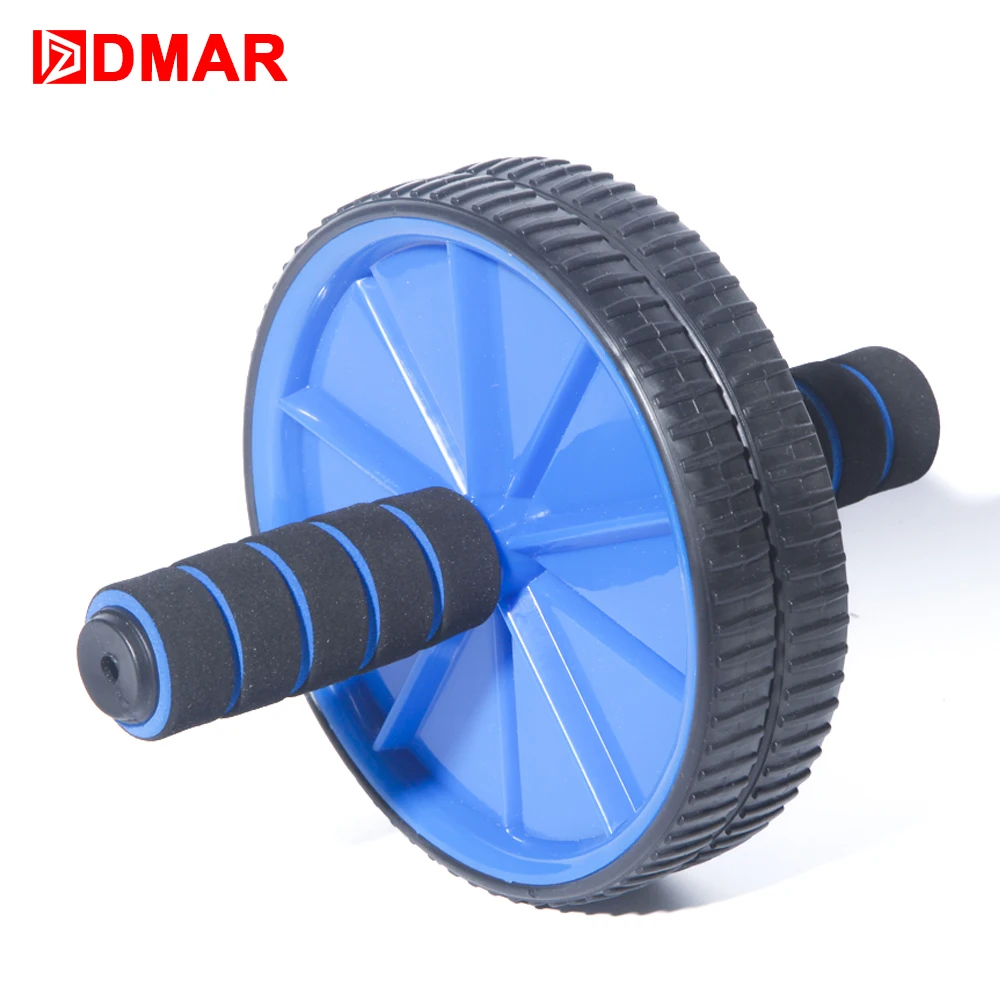 

DMAR New Abdominal Fitness Wheel Workout Gym Roller for Arms Back Belly Core Trainer Roller Double Wheels Fitness silent roller