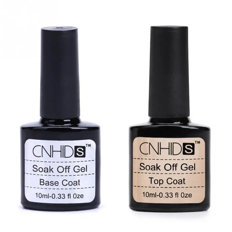 

CNHIDS 2pcs 10 ML Women Top Coat Primer Detachment Liquid Band UV / LED Gel Lamp Hardened Nail Gel Polish Nail art
