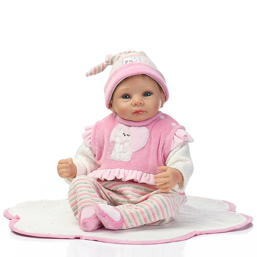 

OCDAY 22 Inch Lifelike Reborn Baby Dolls Toy Soft Silicone Vinyl Doll Kids Playmate Toy Alive Bebe Baby Dolls Gifts for Kids New