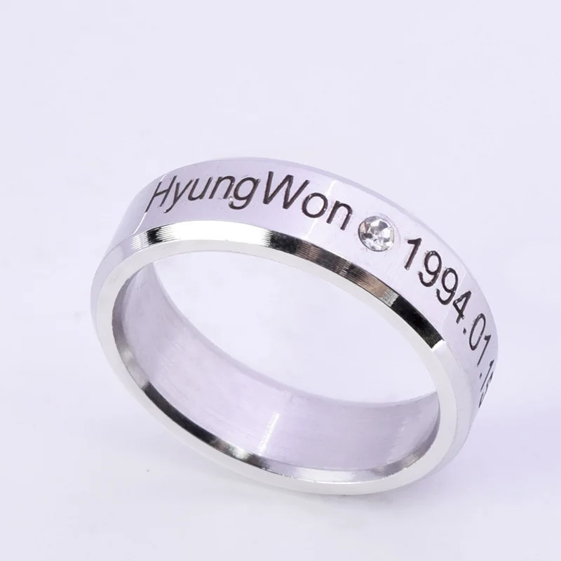 YOUPOP KPOP MONSTA X IM MINHYUK WONHO Album Unisex Ring For Mem And Women Accessories Jewelry Rings With Lanyard Rope JCF604