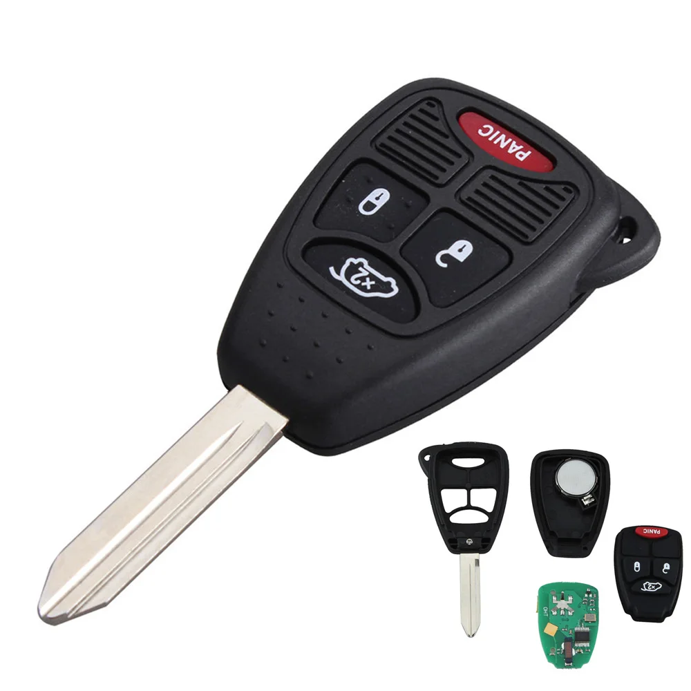 2 New Uncut Remote Head Ignition Key Keyless Entry Combo Transmitter Fob