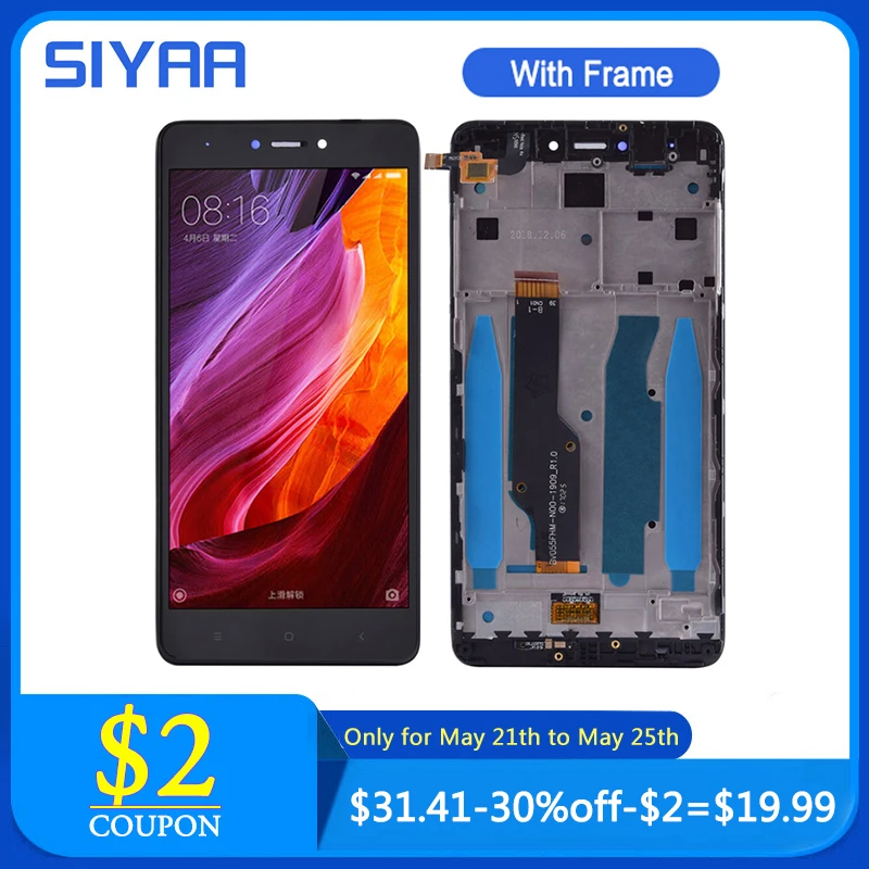 

For Xiaomi Redmi Note 4X LCD Display Touch Screen With Frame Digitizer Assembly With Free Repair Tools
