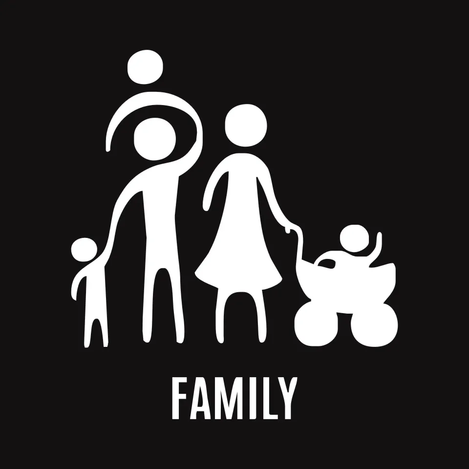 THE HAPPY FAMILY Sticker Car Accessories Vinyl Window Car Decals and Sticker Car-styling Fashion Decal Sticker for Car 1715CM (5)