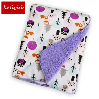 

Factory Price owl deer squirrel animal printed baby blankets newborn Super Soft kid sleep cartoon infant blanket atrq0003