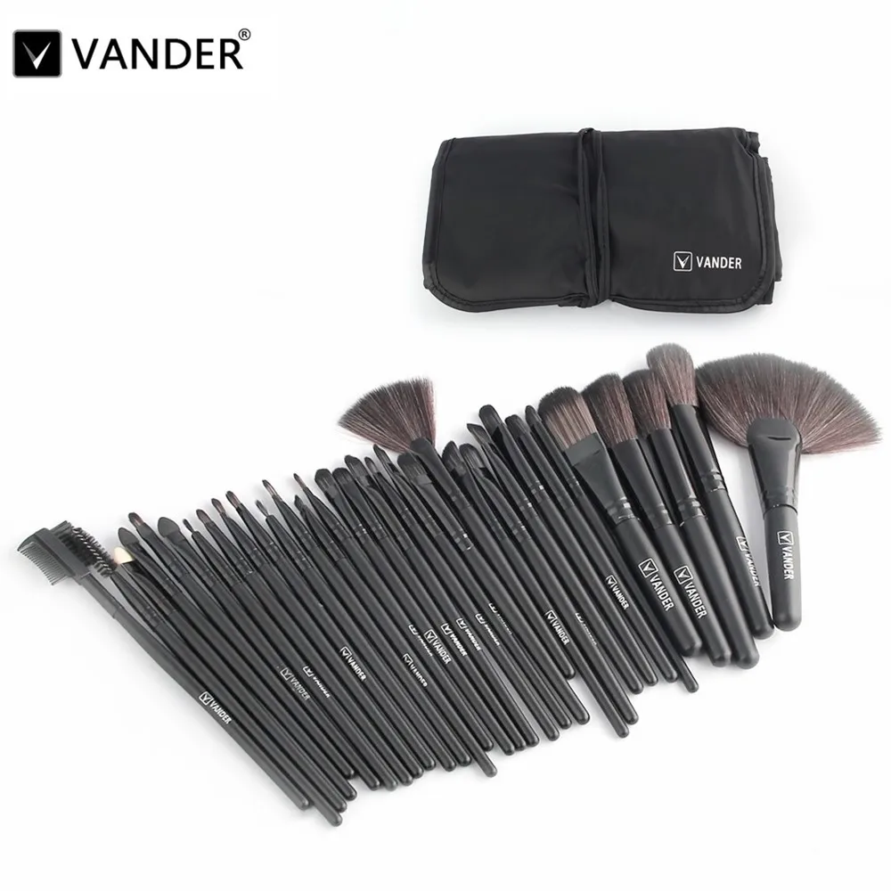 Набор кистей для макияжа VANDER LIFE 32 шт. профессиональный набор косметики + сумка