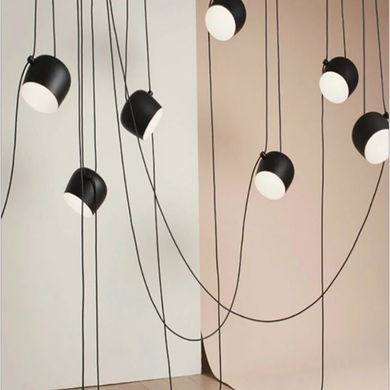 Nordic Personality DIY Spider Pendant Lamp Black/White Drum Shade Pendant Light Modern Adjustable Hanging Drum Light Fixture Nordic Personality DIY Spider Pendant Lamp Black/White Drum Shade Pendant Light Modern Adjustable Hanging Drum Light Fixture