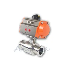 3/" Нержавеющая сталь 304 Tri-Зажимная Втулка Тип санитарно шаровой клапан пневматический